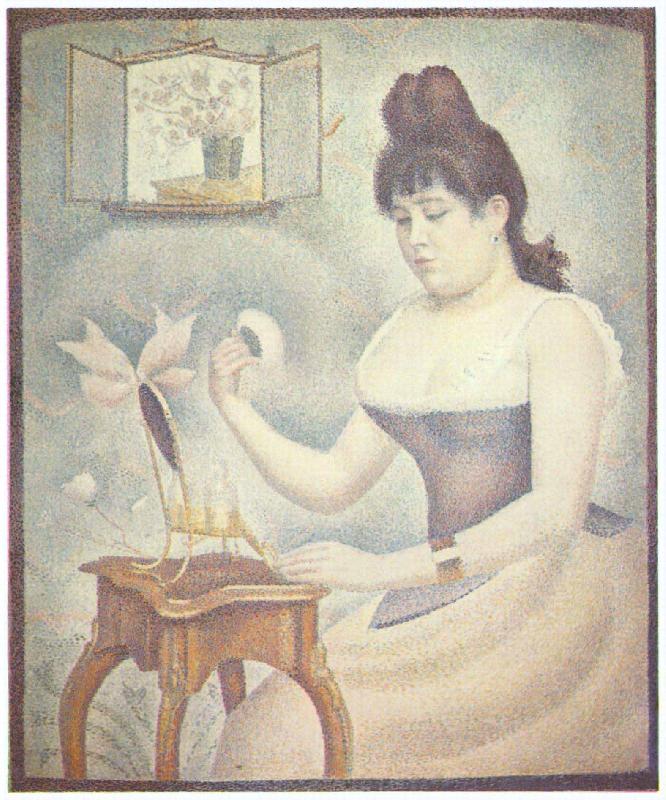 Georges Seurat Die Frau mit der Puderquaste oil painting image